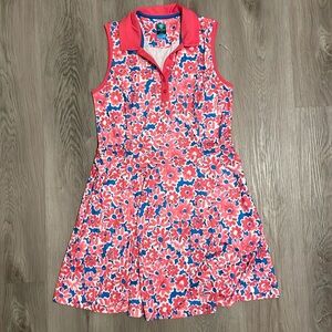 Pretty Flower Print Athletic Swing Dress